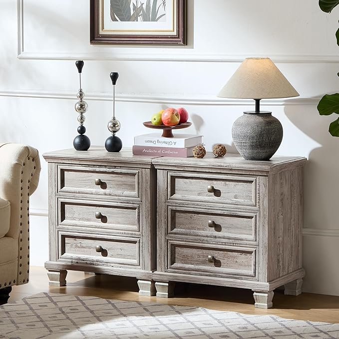 SAVOR LIFE Farmhouse Nightstand - Image 4