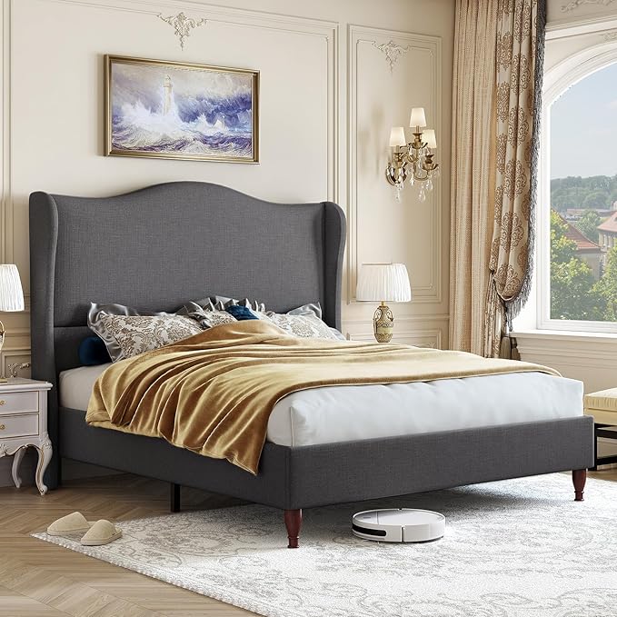 koorlian Full Size Bed Frame Upholstered Platform Bed - Image 8