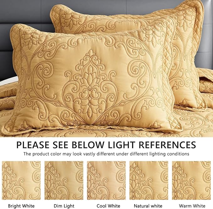 CHIXIN Oversized King Bedspread 128x120 Extra Wide - Image 4