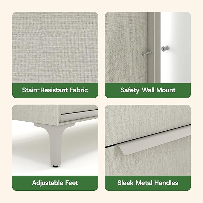 Naima Premium Fabric Dresser - Image 6