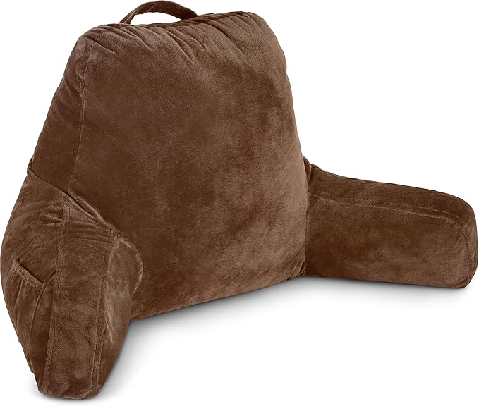 Husband Pillow Chocolate, Original Reading Pillow in Bed Rest Chair, Shredded by HusbandPillow