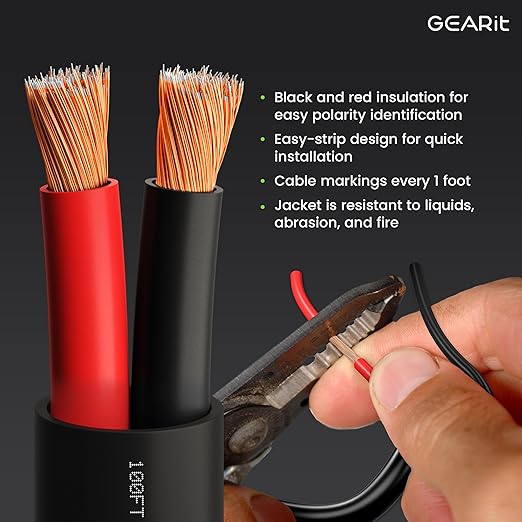 GEARit Outdoor Speaker Wire CL3 Rated, 16 Gauge Speaker Wire, Speaker Cable 200 - Image 4