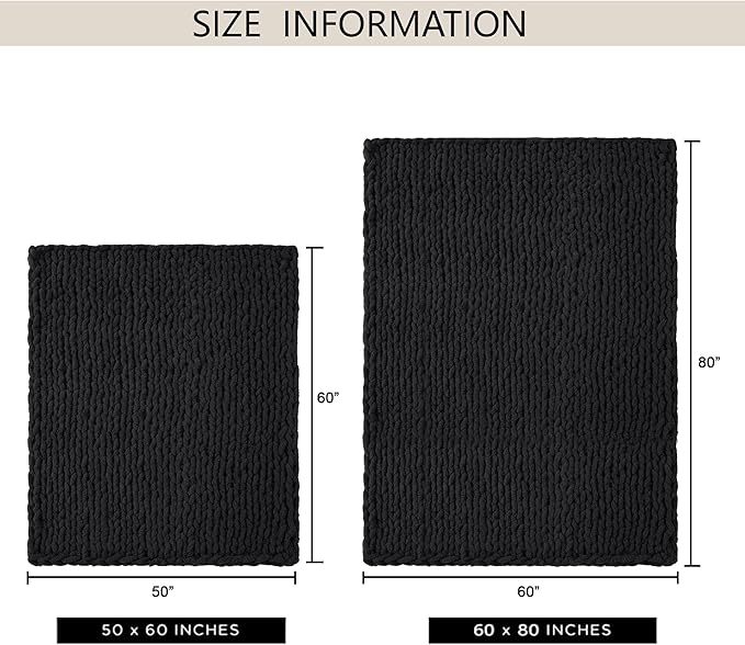 Chunky Knit Throw Blanket 50"X 60", 100% Handmade - Image 9