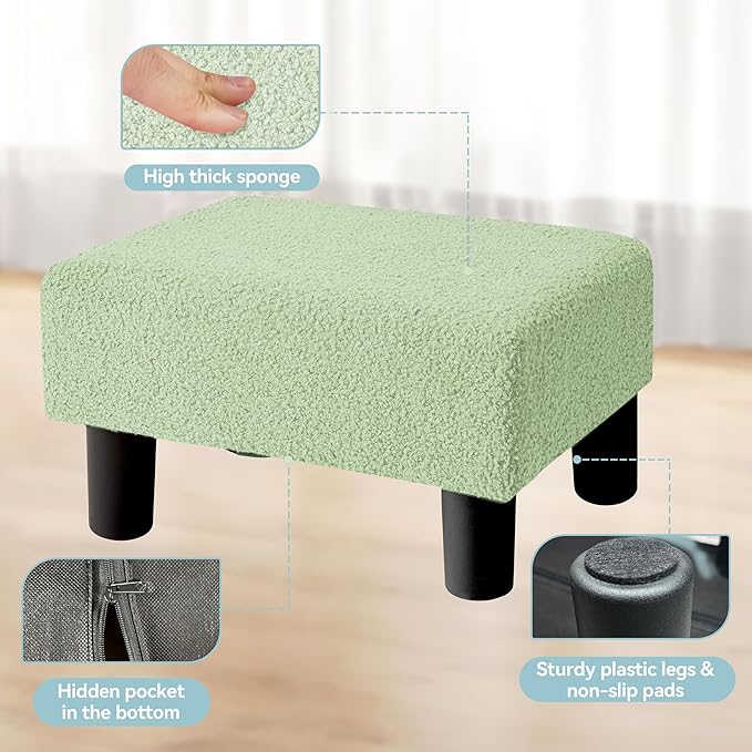 BRIAN & DANY Small Foot Stool Ottoman, Footstool - Image 3