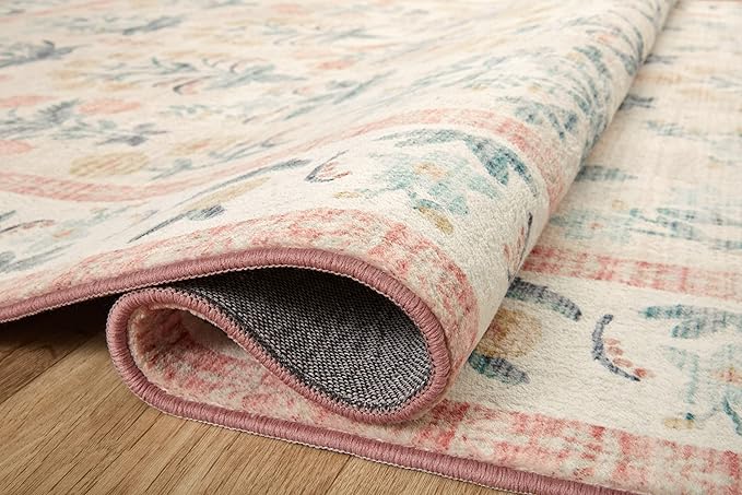 Loloi Rifle Paper Co. Eden Collection EDE-01 Mughal Rose Blush 8'-6" x 11'-6" - Image 4