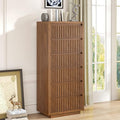 Fluted Tall 6 Drawer Dresser, Mid Century Dresser by Jluomei