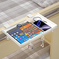 Foldable Bedside Shelf, Metal Clip-On Bed Tray Table by Edudif