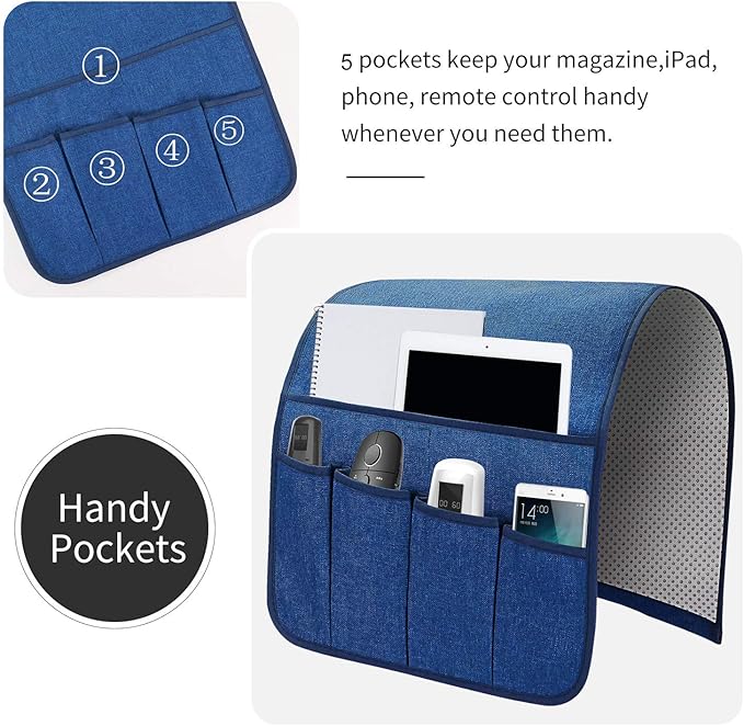 SYSOV Sofa Armrest Organizer, Remote Control Holder - Image 4