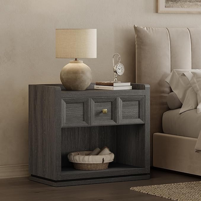 SICOTAS Night Stand Set 2, Large Queen Size Nightstands Set of 2, Modern - Image 3