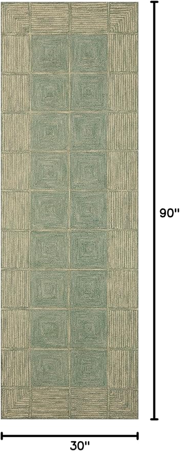 Loloi Chris Loves Julia Francis Collection FRA-02 Green/Natural 2'-6" x 7'-6" - Image 2