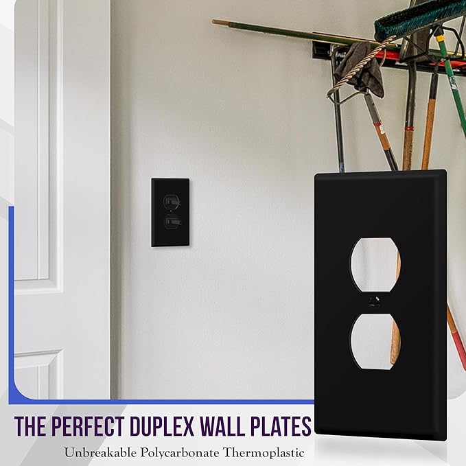 ENERLITES Duplex Receptacle Outlet Wall Plate, Jumbo Electrical Outlet Cover - Image 3