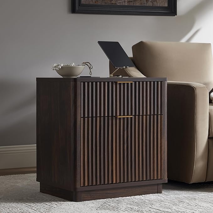 T4TREAM 23'' Fluted Nightstand Set of 2 - Image 2