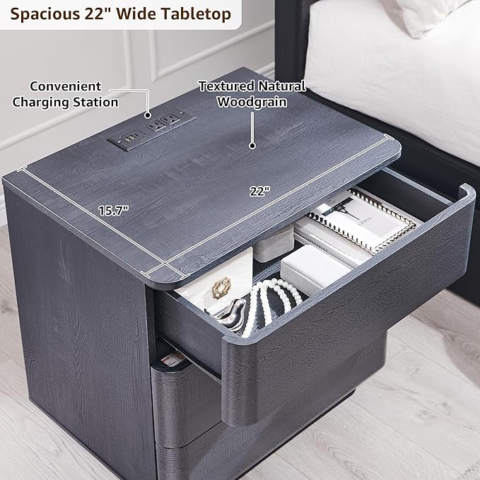 JXQTLINGMU 22" Modern Nightstand Set of 2 - Image 5