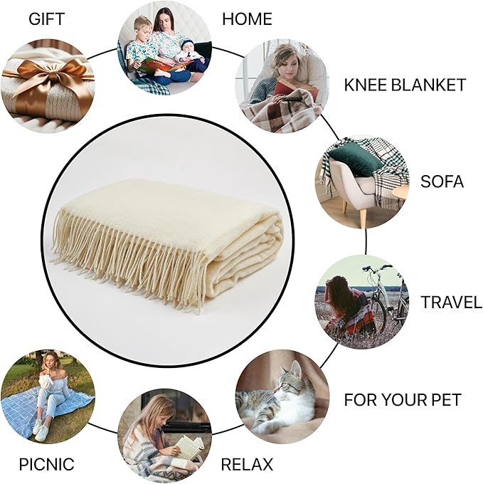 | Wool Blanket/Throw | 100% New Zealand Wool | Perfect - Image 8