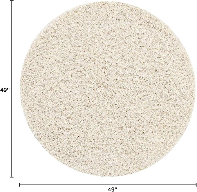 Unique Loom Solid Shag Collection Area Rug - Image 2