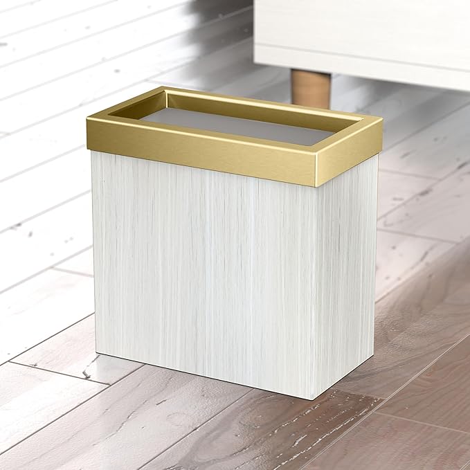 Gatco Modern Rectangle Wastebasket, 3 Gallon Capacity - Image 2