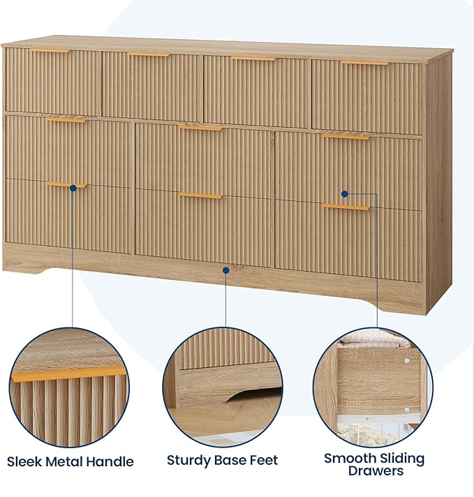 GarveeHome Fluted Dresser for Bedroom - Image 3