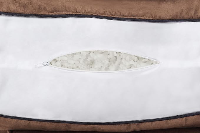 Husband Pillow Aspen Saddle Brown, Reading Pillow Bed Rest Chair, Two-Sided - Image 9