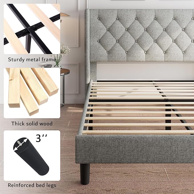 iPormis Full Size Platform Bed Frame - Image 5