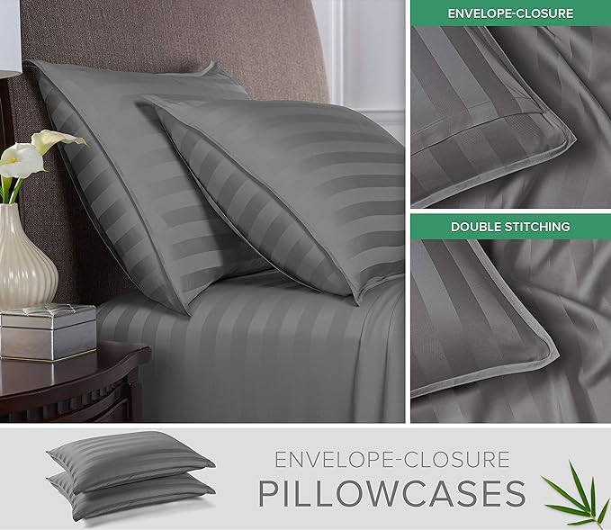 Pure Bamboo Full Sheets, Genuine 100% Organic Viscose Derived from Bamboo Bed - Image 3