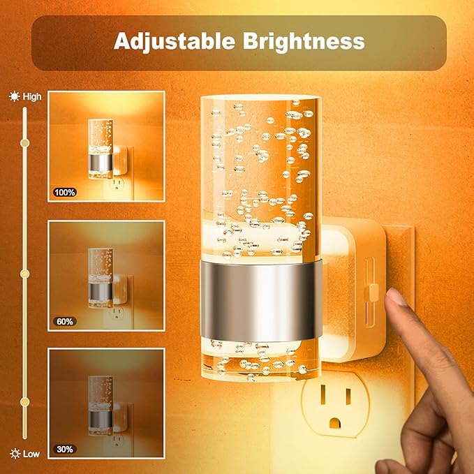 JandCase Night Light, Automatic Night Lights Plug into Wall, Dimmable LED Night - Image 2