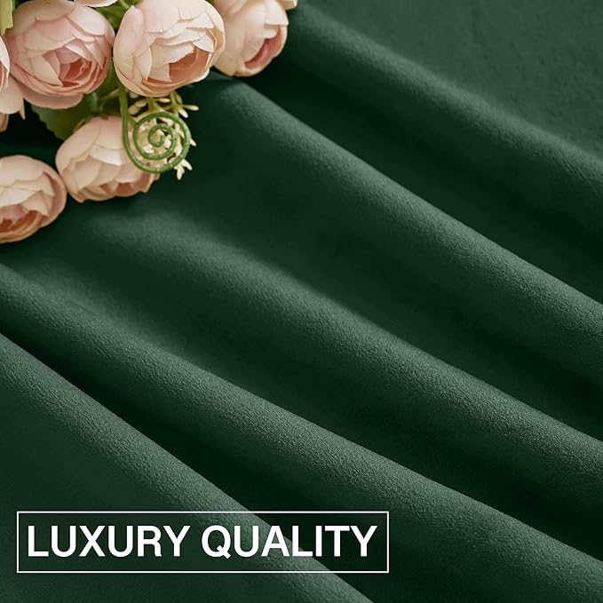 StangH 120 inches Dark Green Velvet Drapes - Image 8