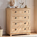 Farmhouse 4 Drawer Dresser for Bedroom, Rustic Wood Dresser by Joaxswe
