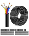 NAOEVO 16 Gauge Wire 5 Conductor Electrical Wire, 16 AWG Stranded PVC Cord by NAOEVO