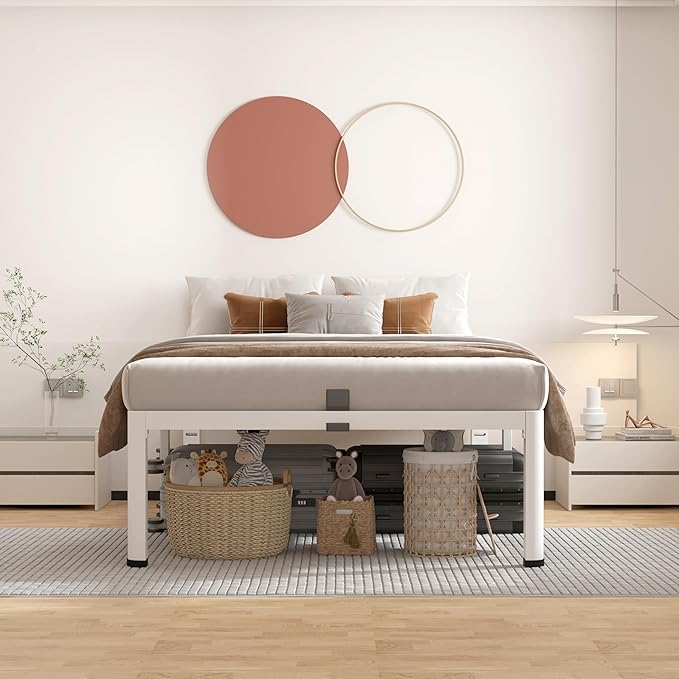 ROIL 18 Inch White Twin XL Bed Frame - Image 3