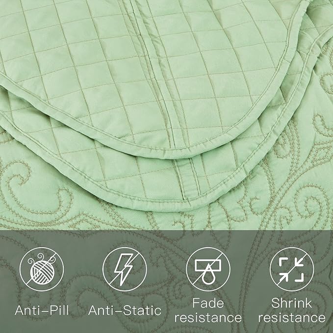 CHIXIN Bedspread Coverlet Set Queen Size - Image 4