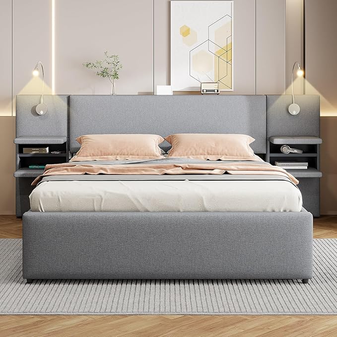 Luxury Queen Bed Frame, Queen Size Trundle Bed Frame - Image 8