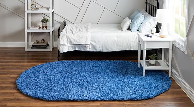 Unique Loom Solid Shag Collection Area Rug - Image 4