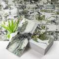 Vamos Tile 100-Piece Glossy Ice Green Peel and Stick Backsplash Tile, Stick on by VamosTile