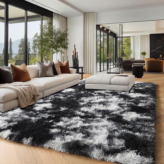 PAGISOFE Black White Grey Area Rugs - Image 7
