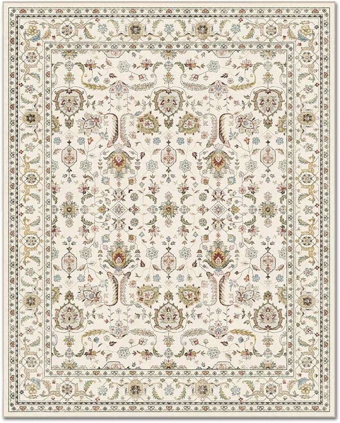 Washable 3x5 Entryway Rug, Boho Non-Slip Vintage Distress Small Rugs - Image 8