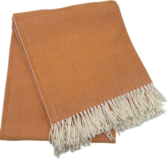Alashan Cotton Acrylic Adirondack Herringbone Woven Throw by Alashan