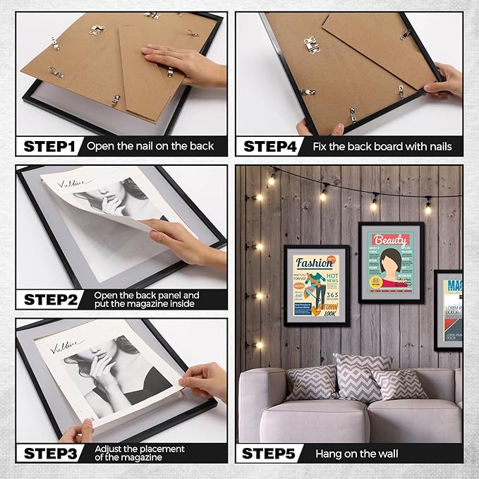 Geetery 4 Pcs Sports Magazine Frame - Image 4