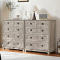 Farmhouse 5 Drawer Dresser for Bedroom Set of 2, 33.2" Tall Small Dressers & by Joaxswe