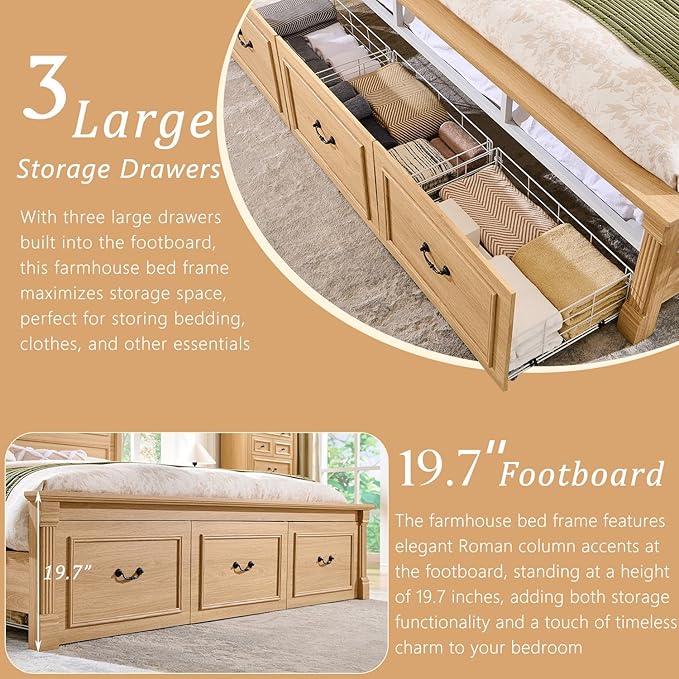 Farmhouse King Size Bed Frame - Image 5