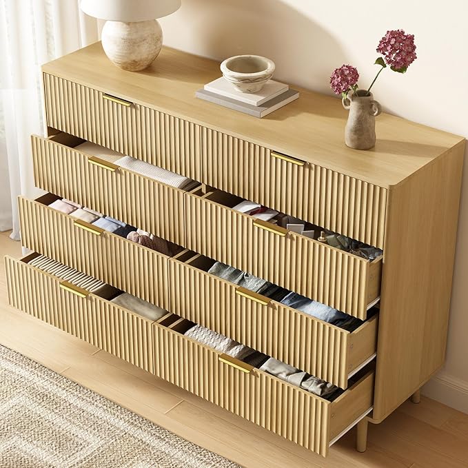 CARPETNAL Fluted 8 Drawer Dresser - Image 3