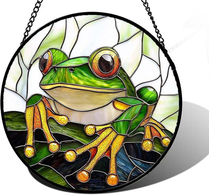 DASTOLL Stained Glass Window Hanging, and Mom 9.8 in by DASTOLL