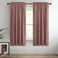 StangH Wild Rose Velvet Curtains 63 inches Long Set of 2, Soft Short Kitchen by StangH