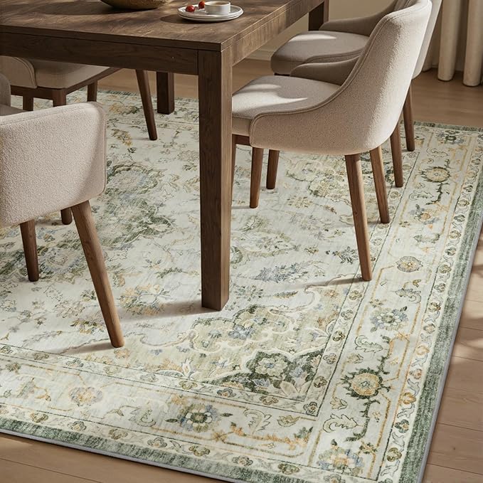 PADOOR 9X12 Area Rug, Rugs for Living Room, Soft Green Rugs for Bedroom - Image 4