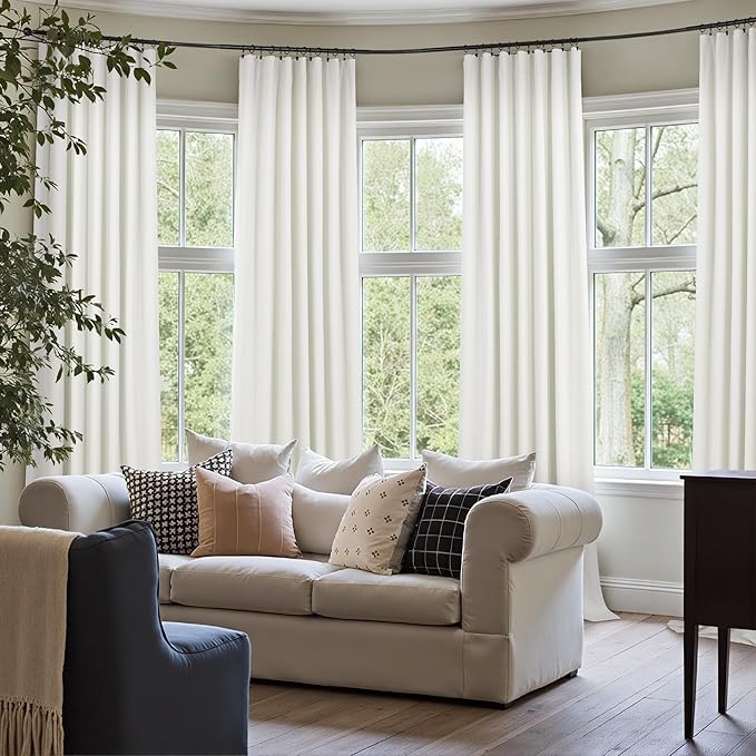 Pitalk Bedroom Blackout Curtains 63 Inches Long 2 Panel Thermal Curtain - Image 7