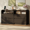 24" Wide Modern Fluted Nightstand by METOTI