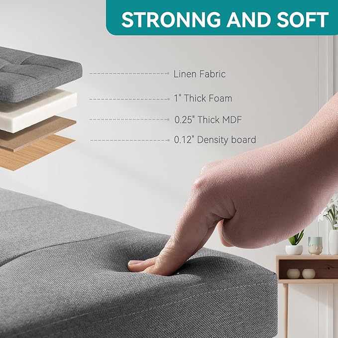 BRIAN & DANY Ottoman with Storage, Small Storage Ottoman - Image 4