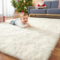 OLANLY Area Rugs for Living Room Bedroom, Machine Washable 4x5.9 ft Soft Fluffy by OLANLY