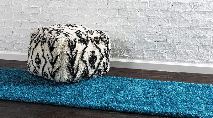 Unique Loom Solid Shag Collection Area Rug - Image 2