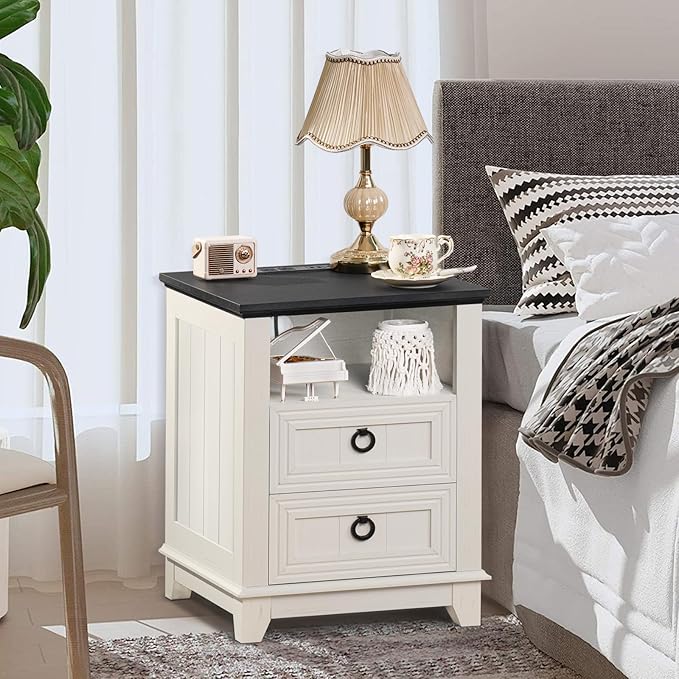 18" Farmhouse Night Stands Set of 2 - Image 8