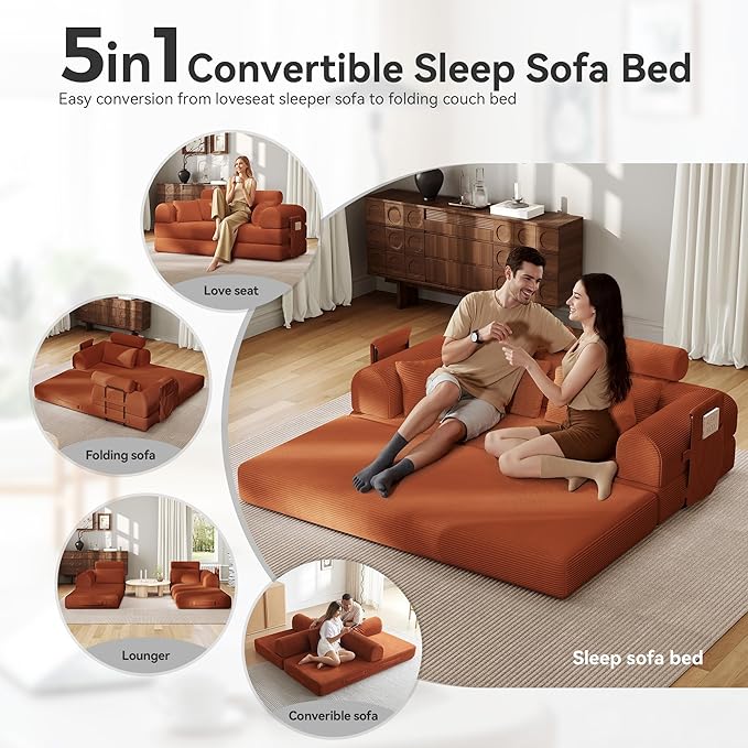 Upgrade High Backrest Design Sofa Bed - Image 3